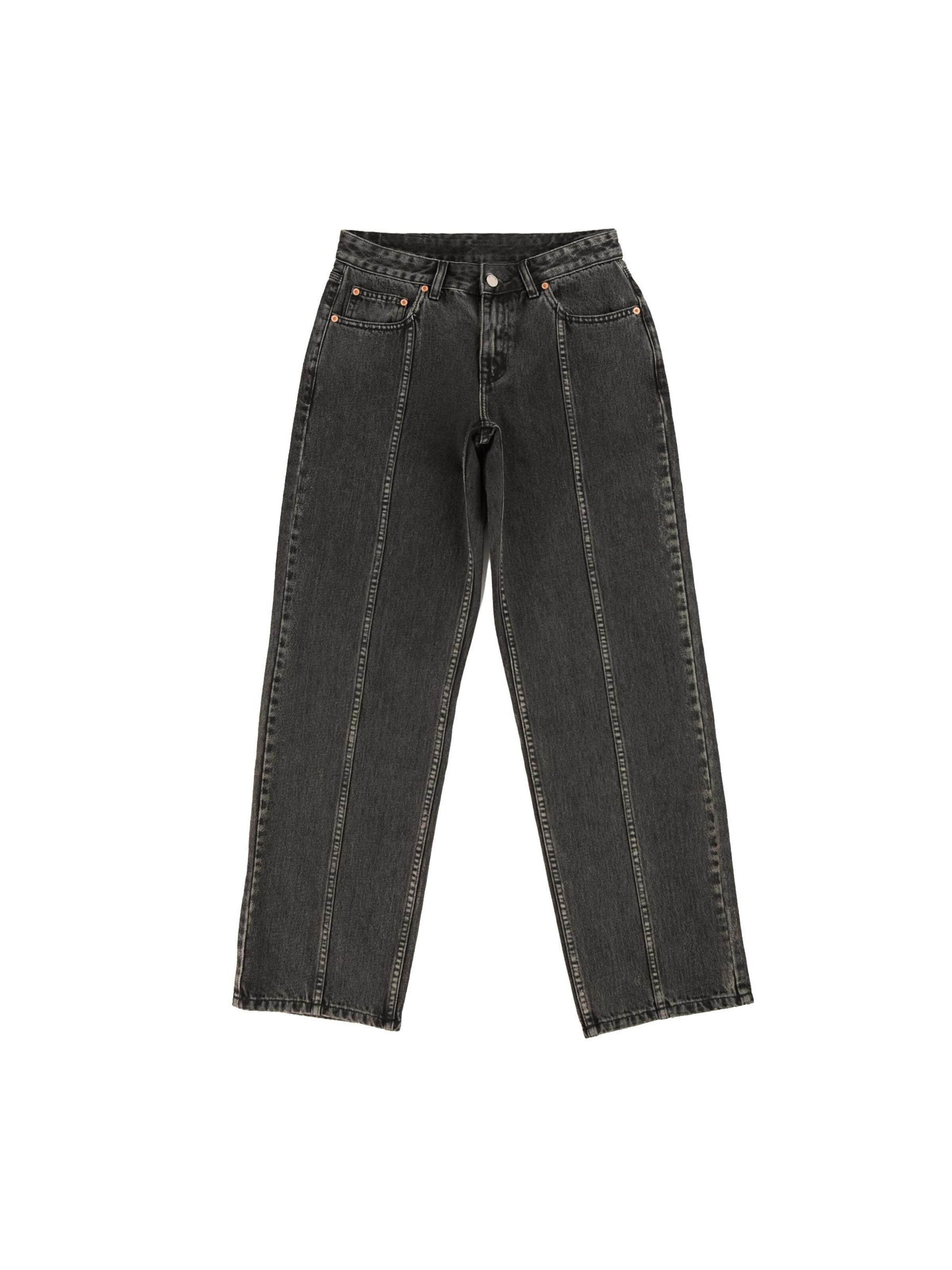 Dr. Denim Regular Jeans 'Nika Mid Straight Worker'‌‌‌‌‌‌‌‌‌ in Schwarz: Vorderseite