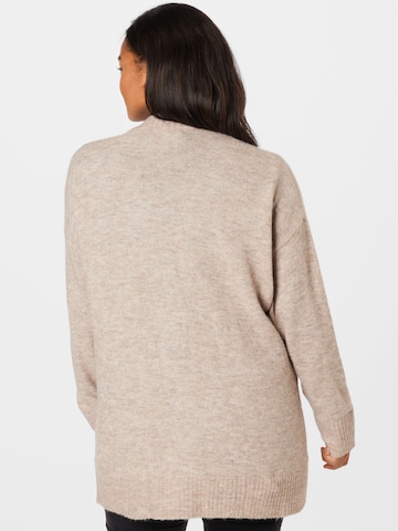 ABOUT YOU Curvy Knit Cardigan 'Rita' in Brown