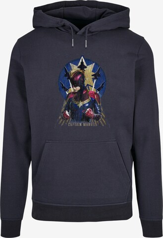 ABSOLUTE CULT Sweatshirt 'Captain Marvel - Jet' in Blue: front