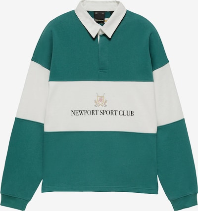 Pull&Bear Paita koossa XS värissä smaragdi / valkoinen, Tuotenäkymä