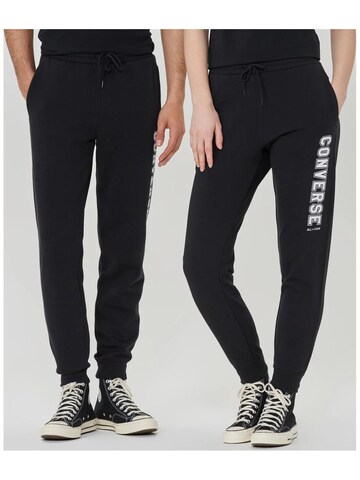 CONVERSE - regular Pantalón deportivo 'Converse All Star Single Screen' en negro: frente