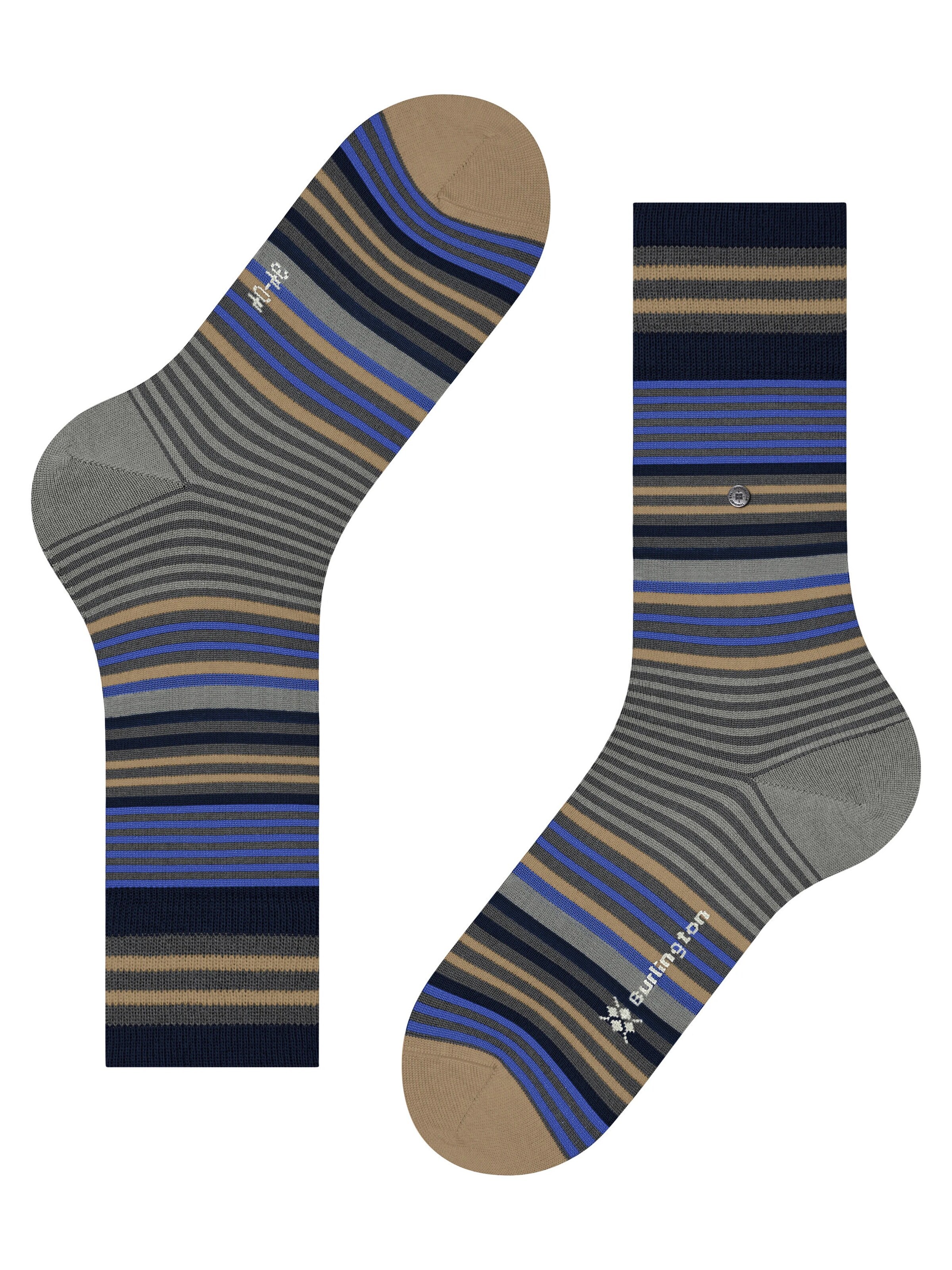BURLINGTON Socks 'Stripe' in Grey