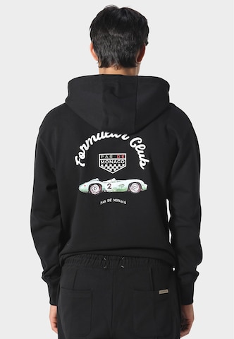 Pas De Monaco Sweatshirt 'Formular Club' in Black: front