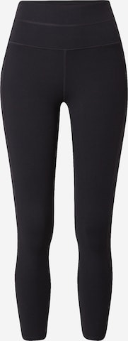 SKECHERS Skinny Workout Pants in Black: front