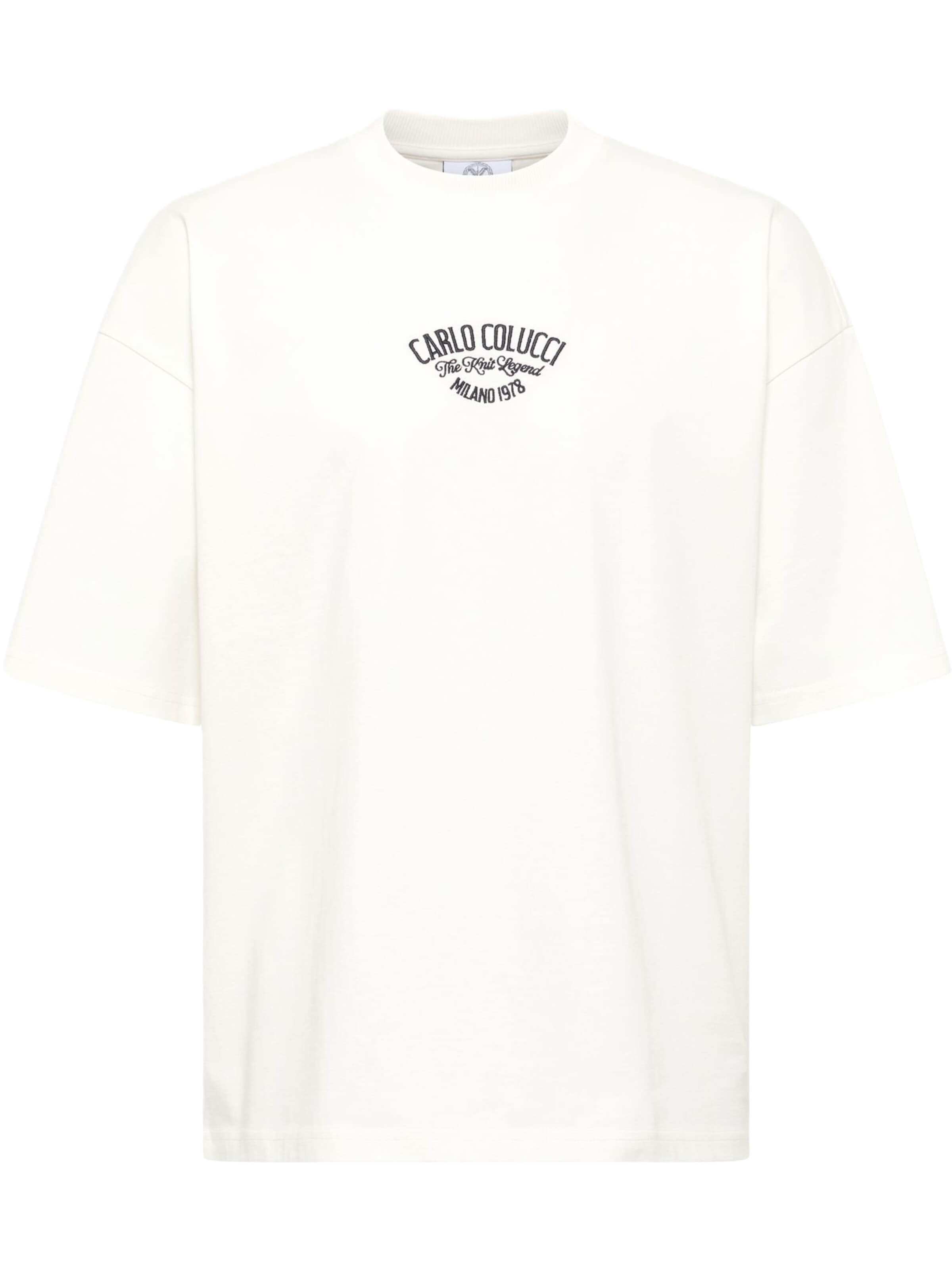 Carlo Colucci T-Shirt 'Felici' in Weiß: Vorderseite