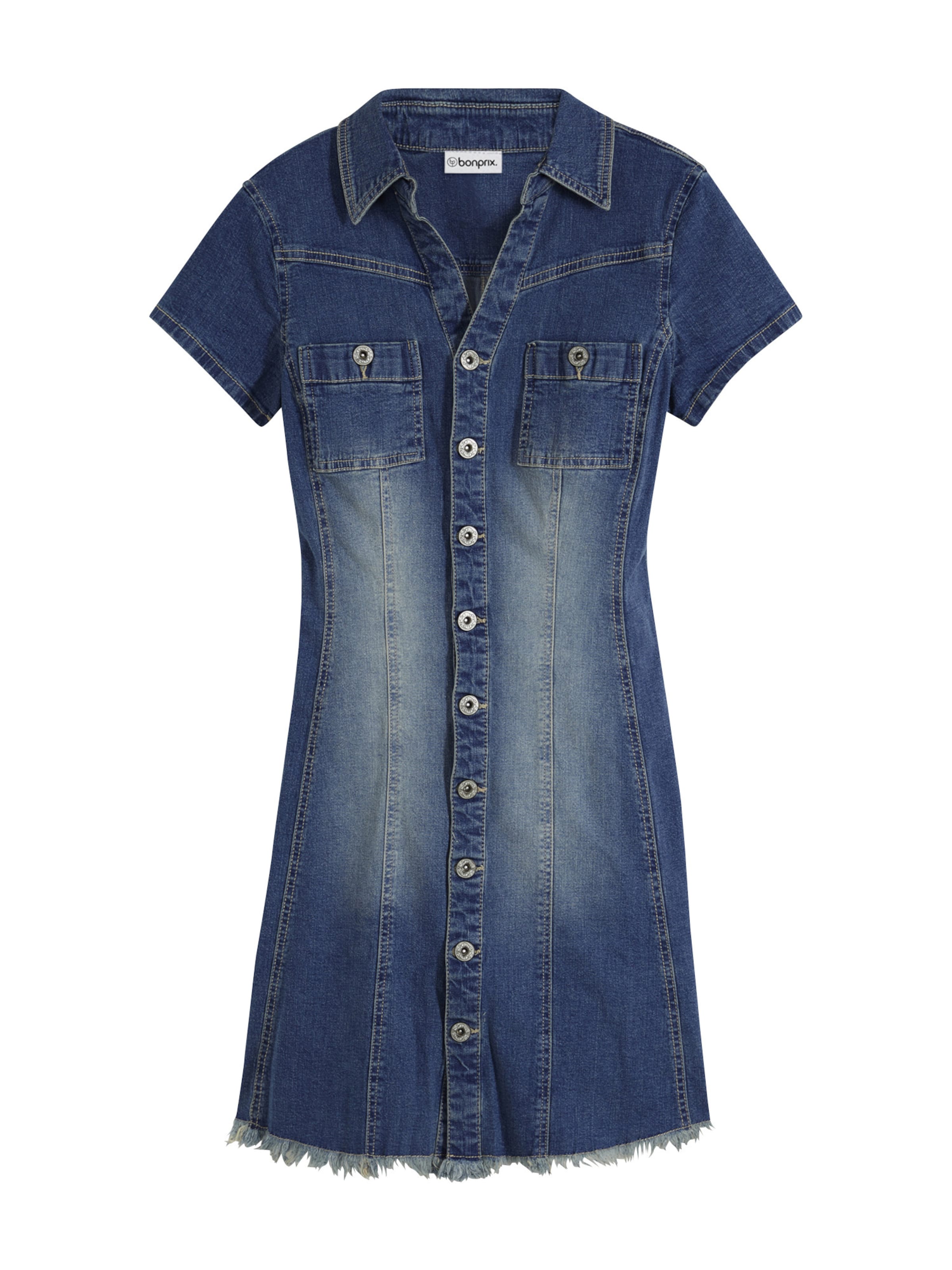 bonprix Blousejurk in Blauw: voorkant