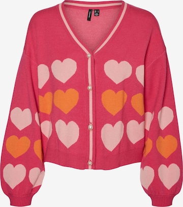 Vero Moda Collab Cardigan 'Kae' i pink: forside