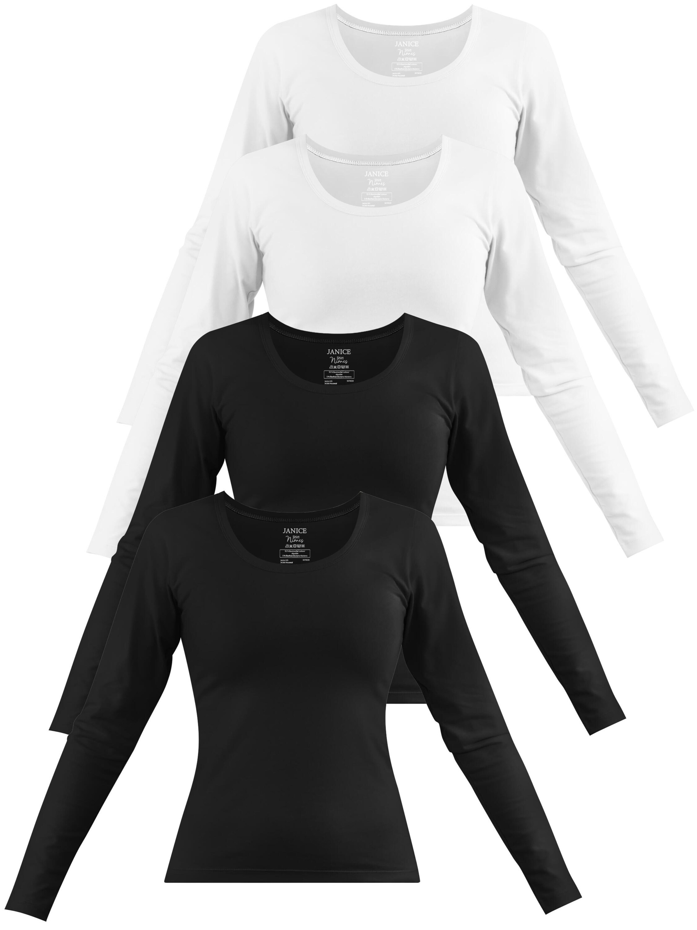 Janice Shirt 'Nimes' in Schwarz: Vorderseite