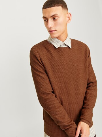 JACK & JONES Sweater 'JJECooper' in Brown