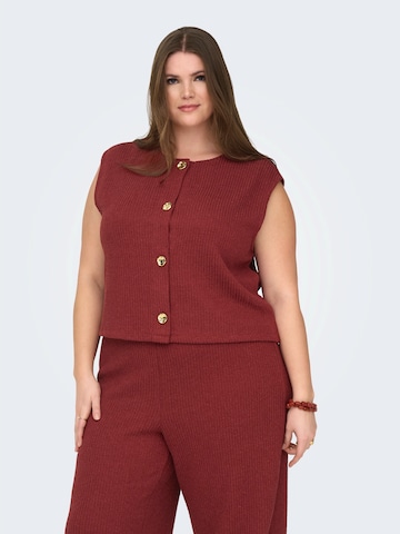 Gilet 'CARVicki' di ONLY Carmakoma in rosso: frontale