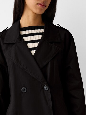 Bershka Between-seasons coat in Black