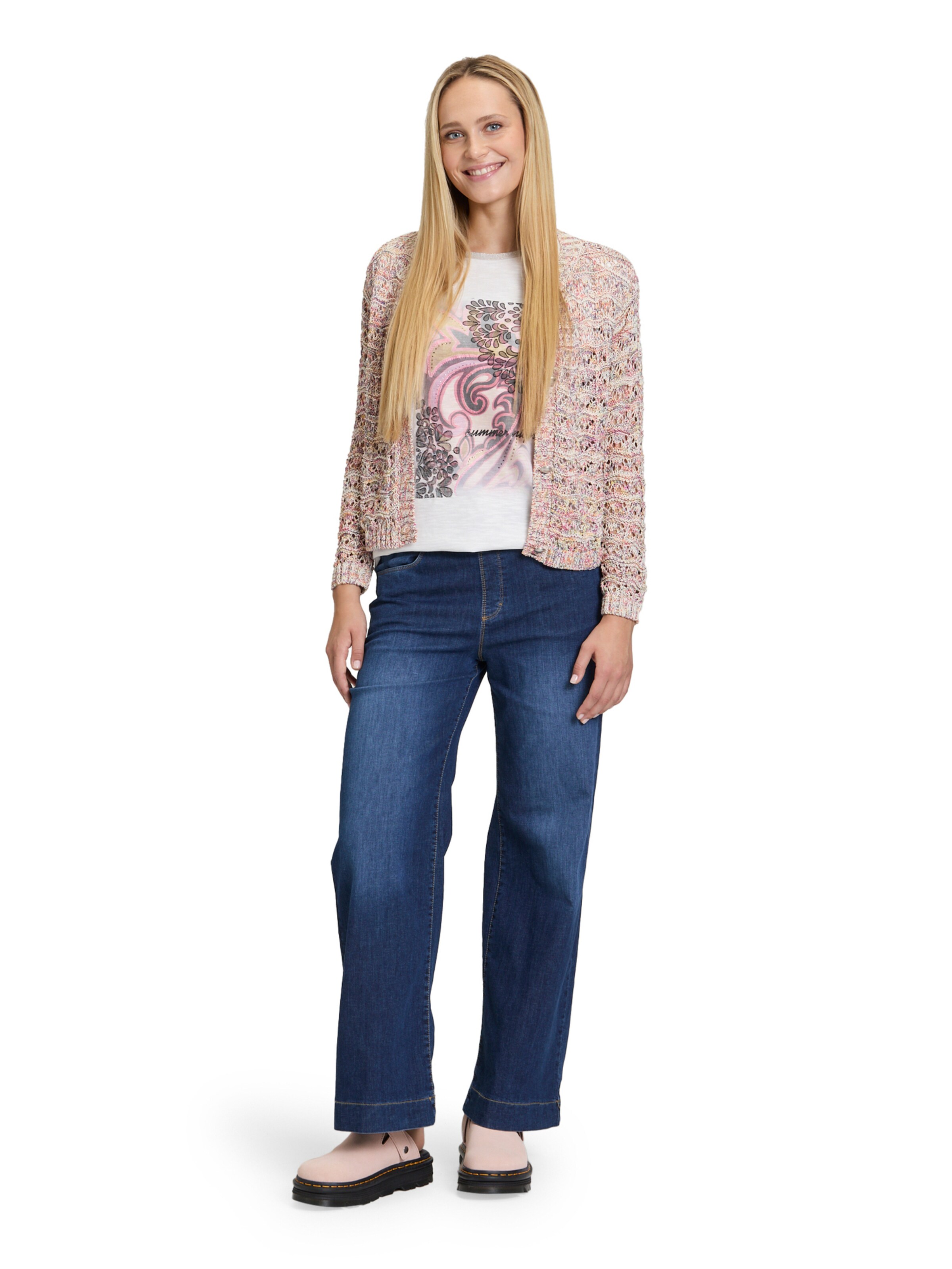 Cartoon Gebreid vest in Wit