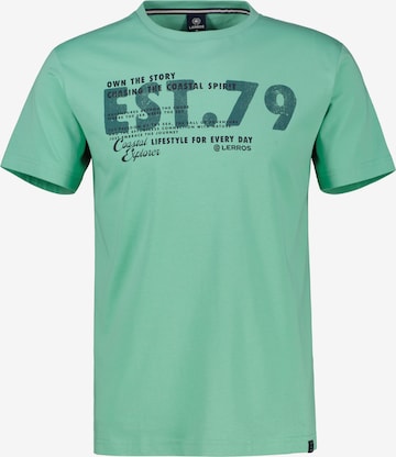 LERROS T-Shirt mit Brustprint, Grosse Grössen in Grün: Vorderseite