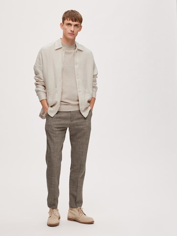 regular Pantaloni con piega frontale 'Oasis' di SELECTED HOMME in grigio