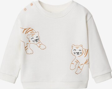 Sweat 'TIGRES' MANGO KIDS en blanc : devant