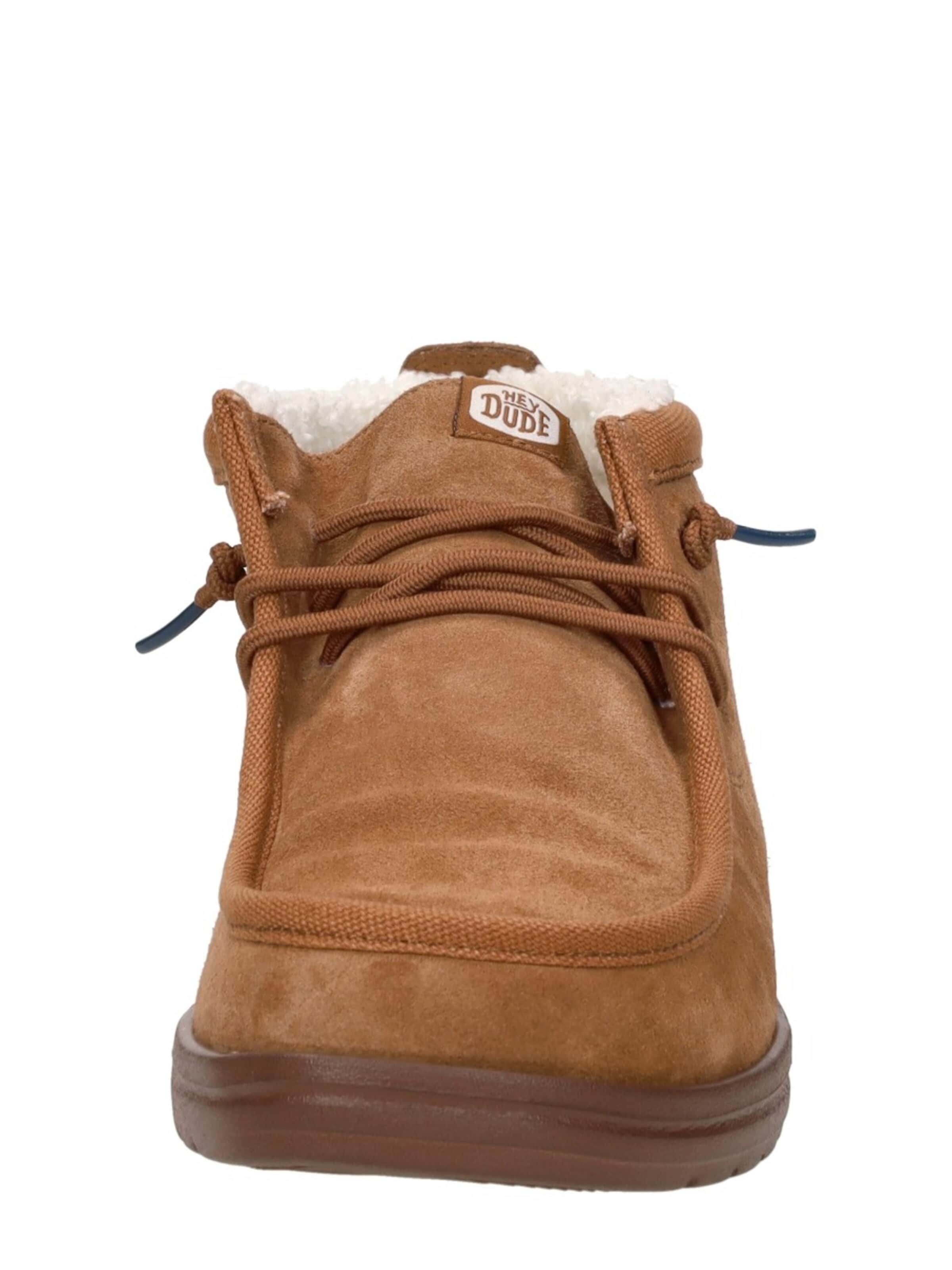 HEY DUDE Lace-up boot 'Wally Mid' in Brown