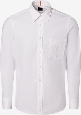 BOSS Regular fit Overhemd 'Relegant 6' in Wit: voorkant