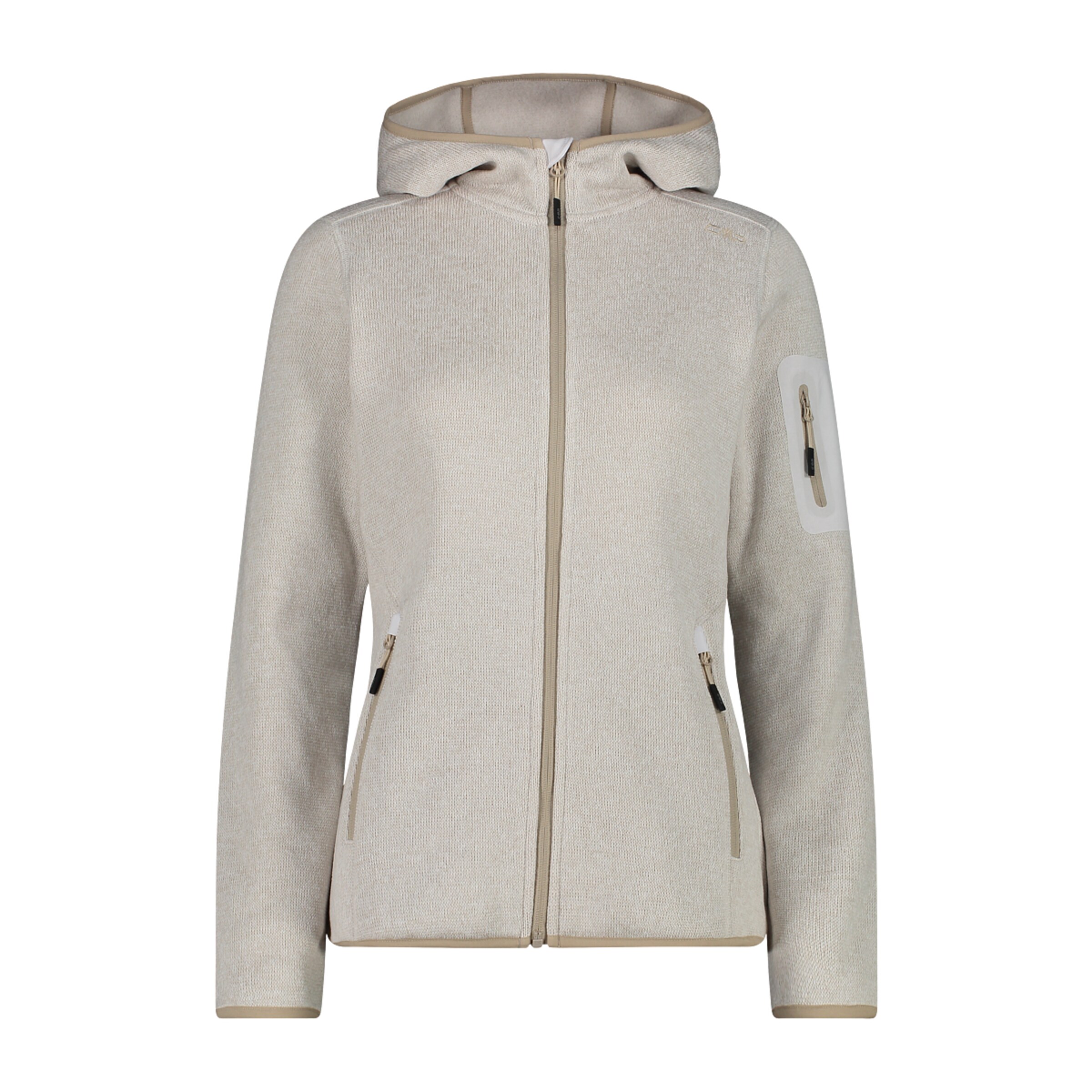 CMP Sportstrickjacke in Beige: Vorderseite