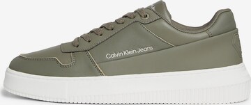 Baskets basses Calvin Klein Jeans en vert : devant