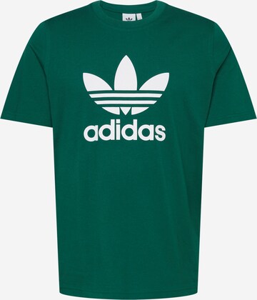 ADIDAS ORIGINALS T-shirt 'Adicolor Classics Trefoil' i grön: framsida