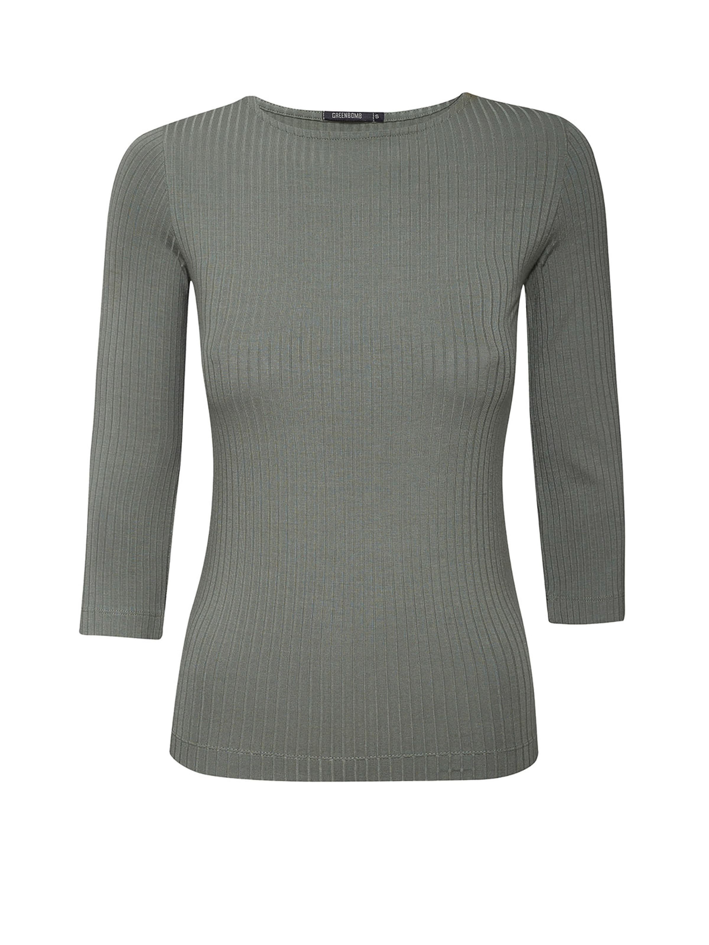 GREENBOMB Shirt ' Basic Refined ' in Groen: voorkant