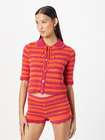 Cardigan Sonia Rykiel en orange : devant