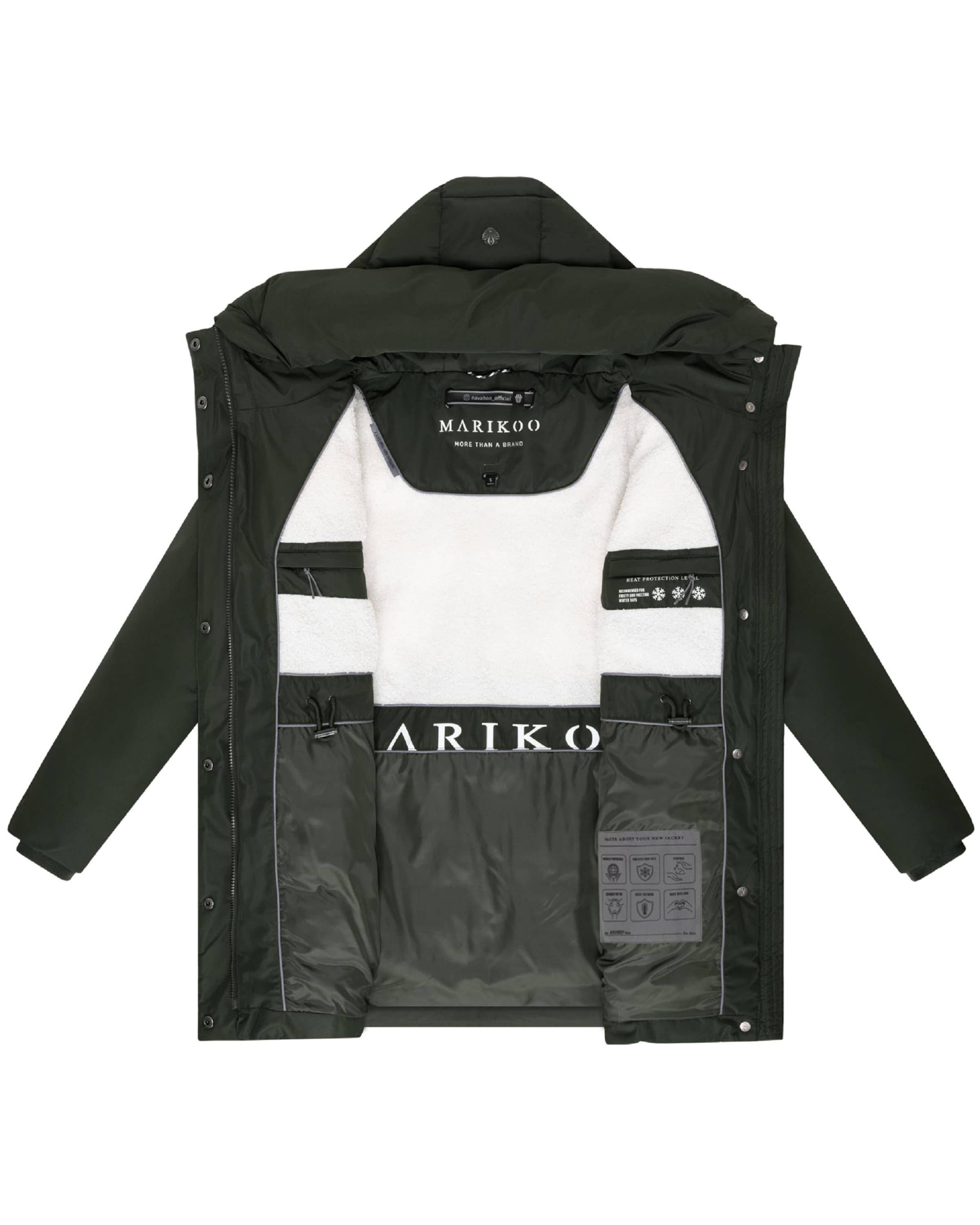 MARIKOO Χειμερινό παλτό 'Delilah 16' σε πράσινο