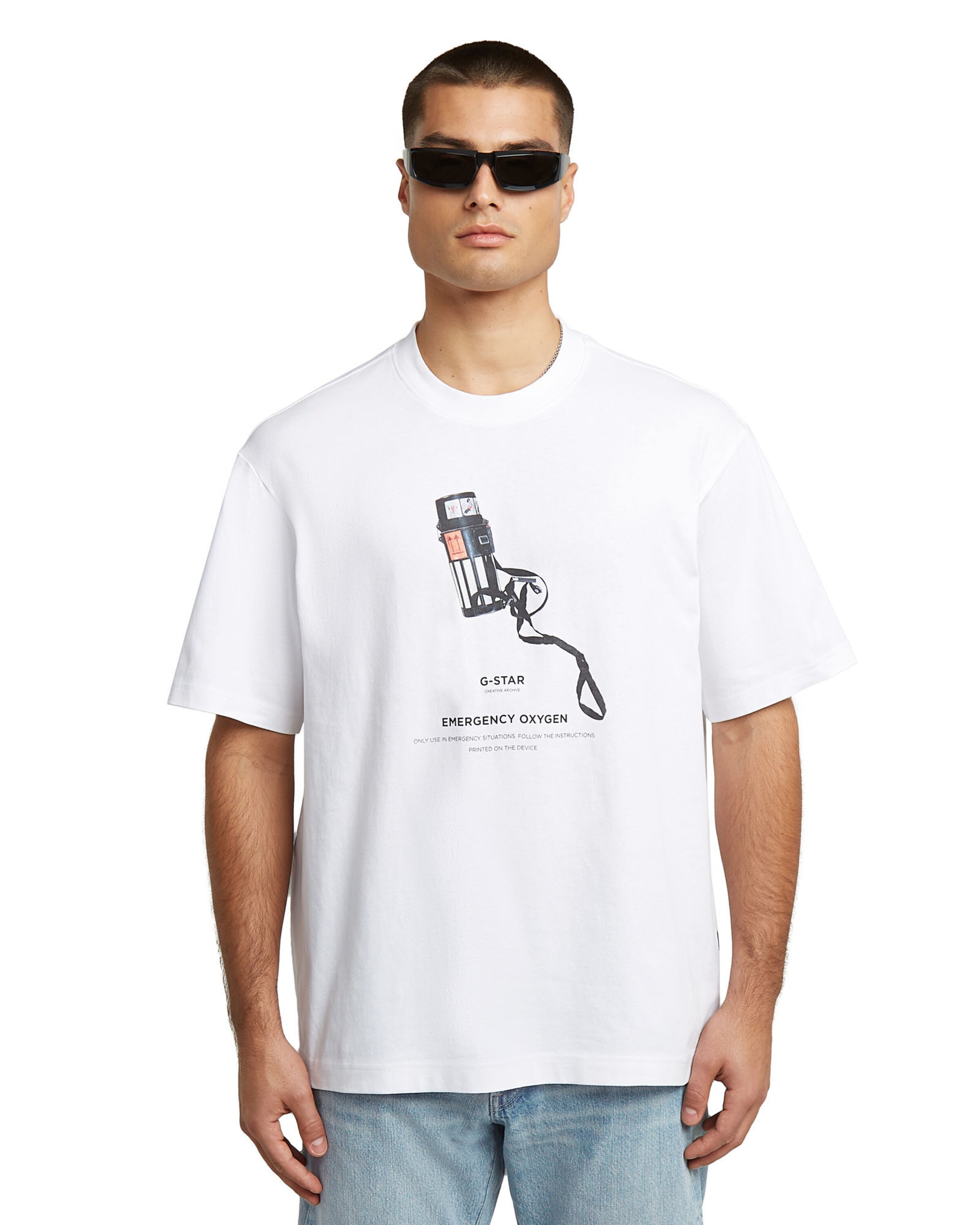 G-STAR Shirt in Wit: voorkant