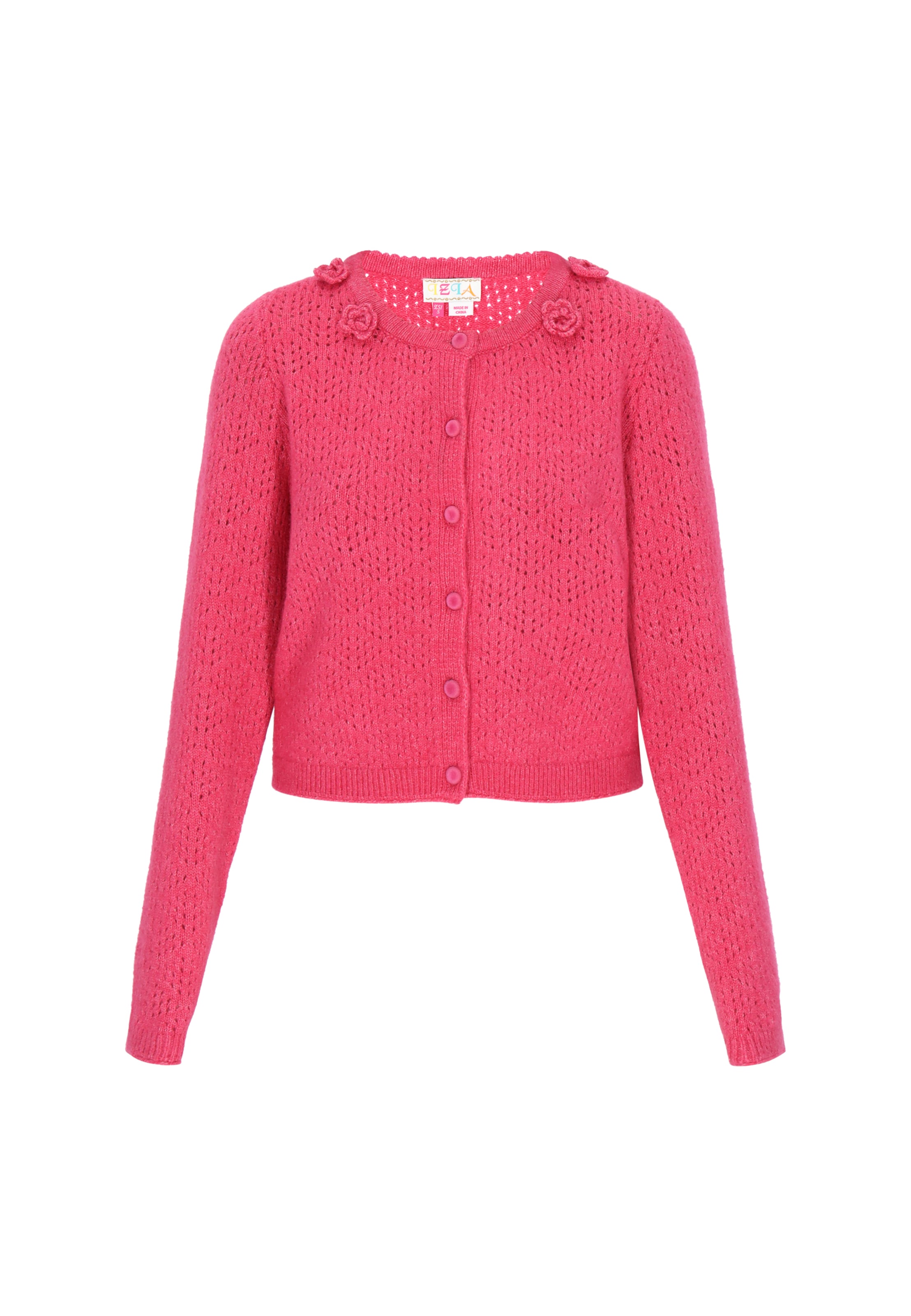 IZIA - Casaco de malha em rosa: frente