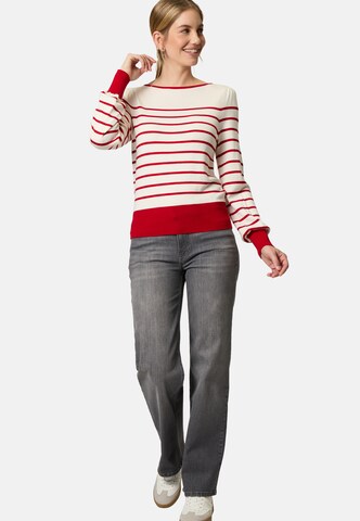 zero Pullover mit Streifen in Rot
