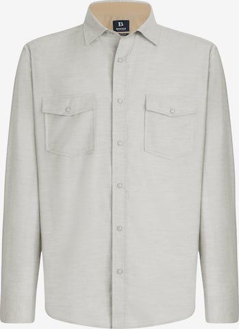 Coupe regular Chemise Boggi Milano en gris : devant