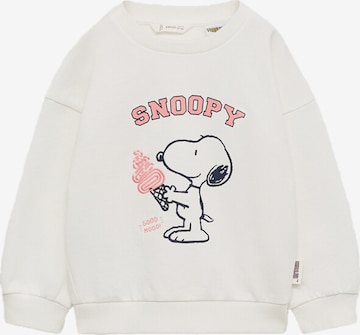 MANGO KIDS Collegepaita 'SYICE' värissä valkoinen: etupuoli