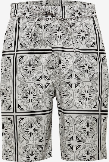 ABOUT YOU x Swalina&Linus Pantalon 'Curt' en anthracite / blanc naturel, Vue avec produit