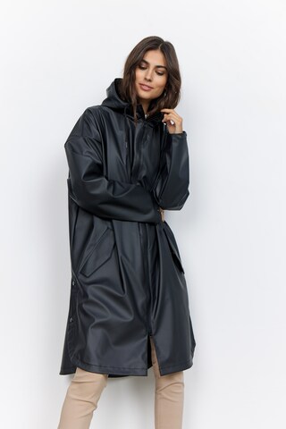 Soyaconcept Between-seasons coat 'ALEXA' in Black: front