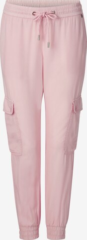 Effilé Pantalon cargo Rich & Royal en rose : devant