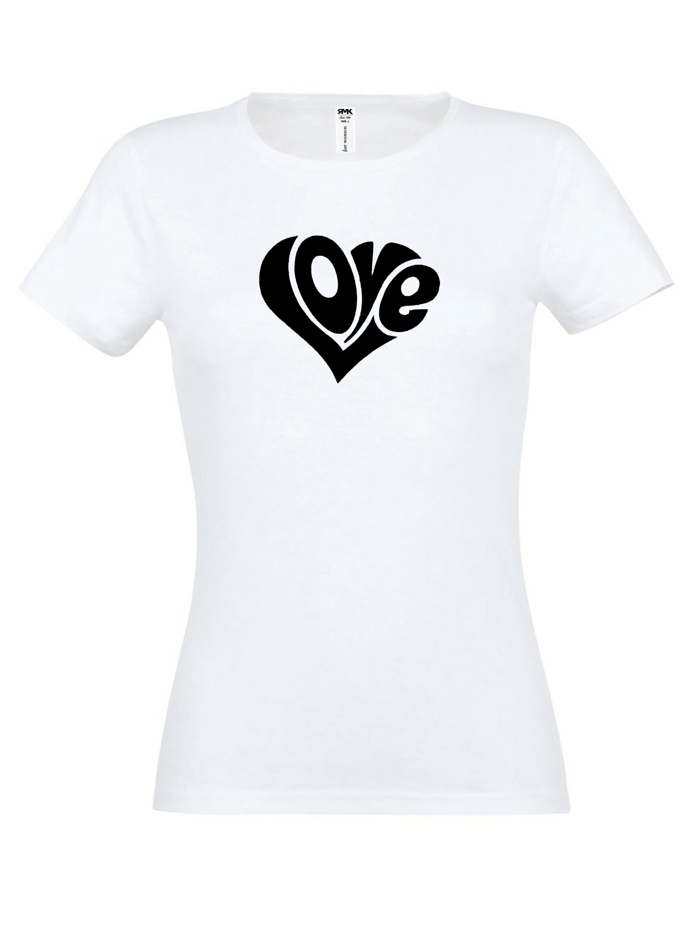 RMK Shirt 'Love Herz' in White: front