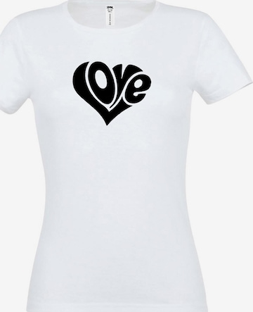 RMK Shirt 'Love Herz' in White: front