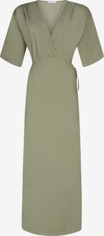 Chic by Lirette Jurk 'Kimono Lotus Natural' in Groen: voorkant