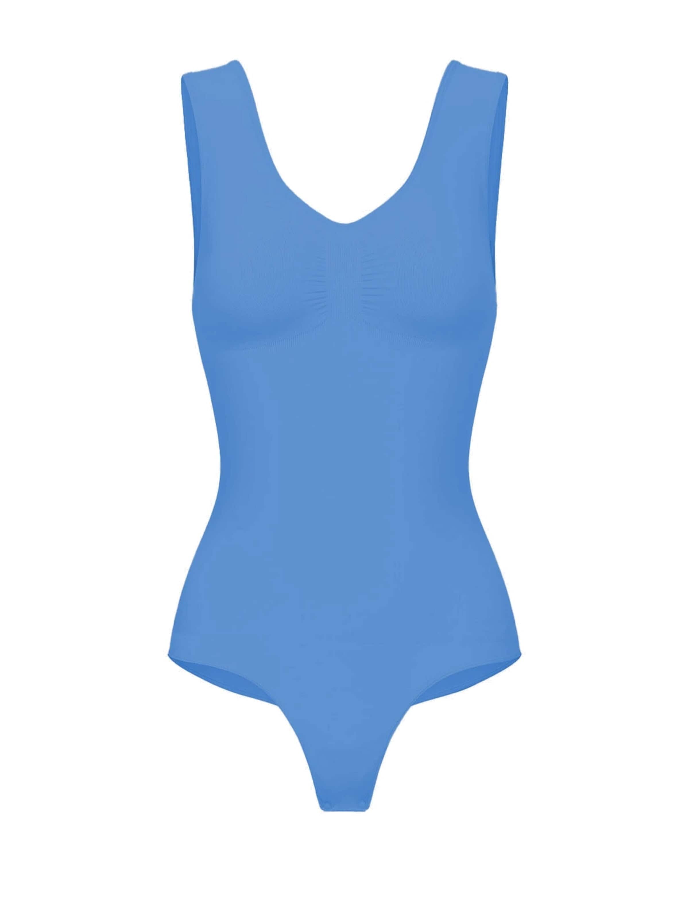 cfabBodi za oblikovanje 'Tank Bodysuit Sculpting Shapewear mit String' - plava boja: prednji dio