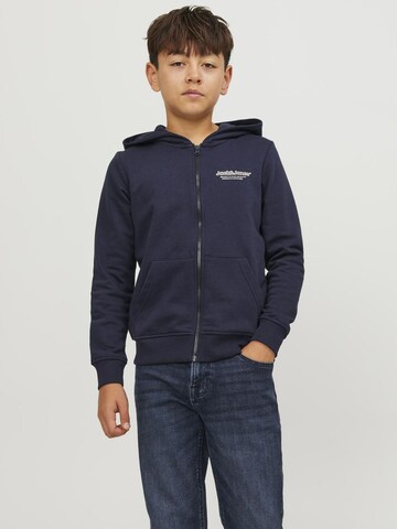 Jack & Jones Junior Ζακέτα φούτερ 'Lakewood' σε μπλε: μπροστά