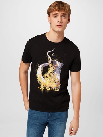 T-Shirt Just Cavalli en noir : devant