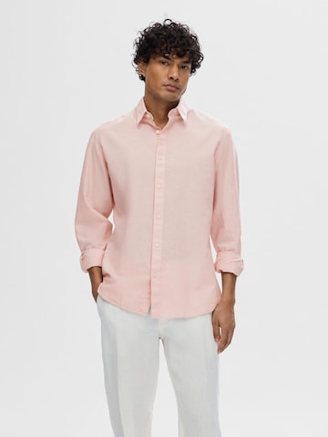 SELECTED HOMME Slim fit Business Shirt in Pink: front