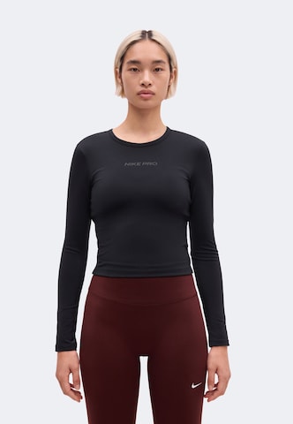 NIKE Funktionsshirt 'Nike Pro' in Schwarz: Vorderseite