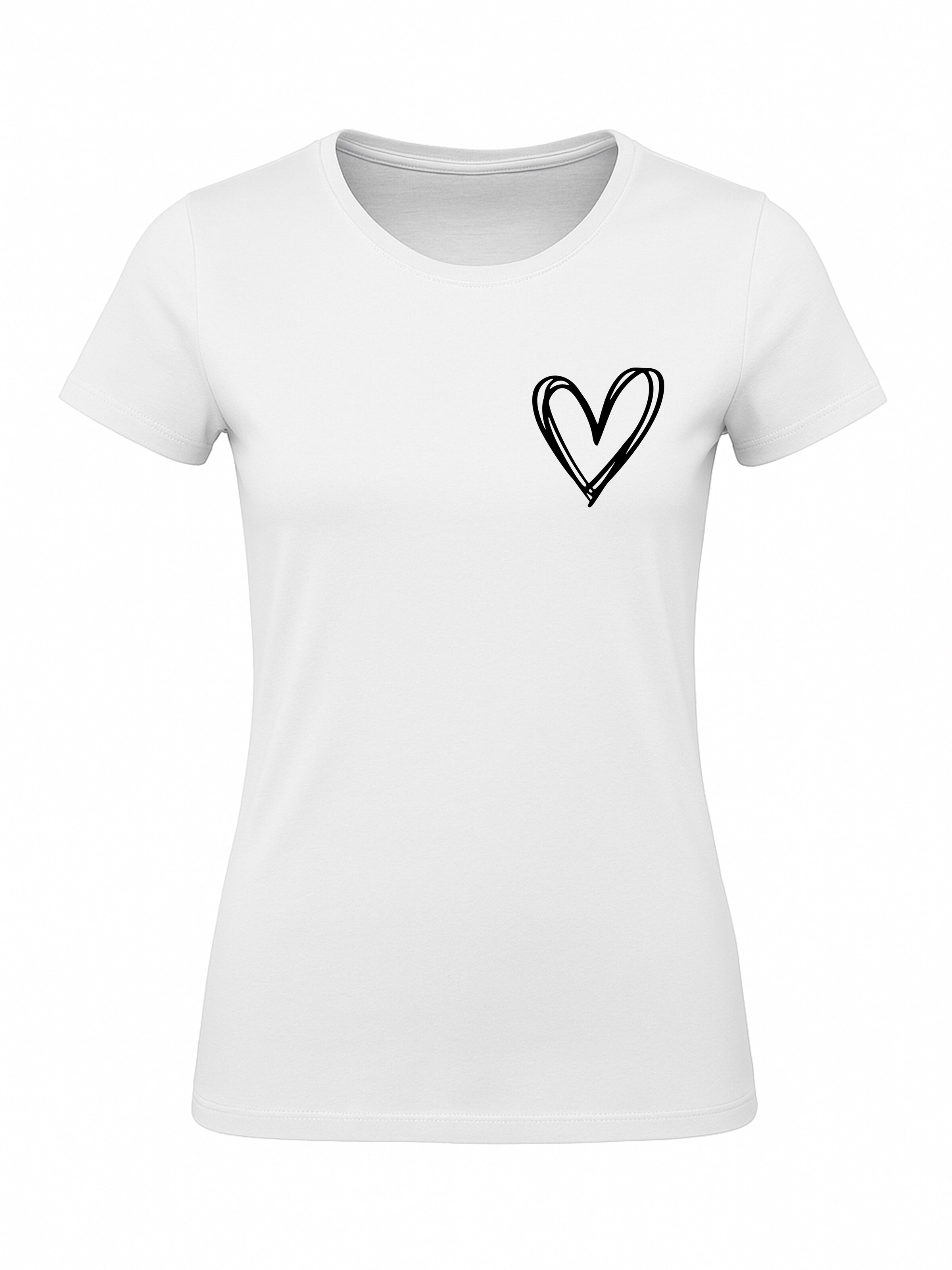 Banco Shirt 'Heart - Black or White' in White: front