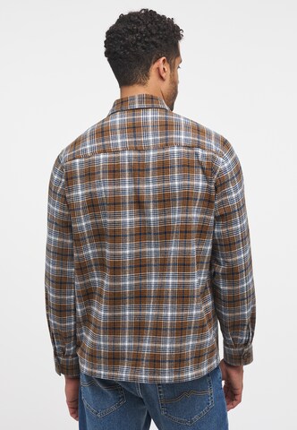 MUSTANG Regular fit Button Up Shirt in Brown