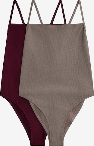 Maillot de bain The Set en marron : devant