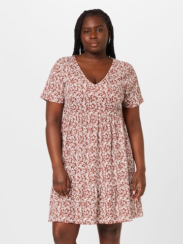ABOUT YOU Curvy Dress 'Dena' in Brown: front
