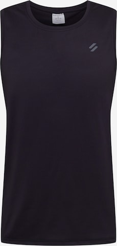 SuperdryTehnička sportska majica - crna boja: prednji dio