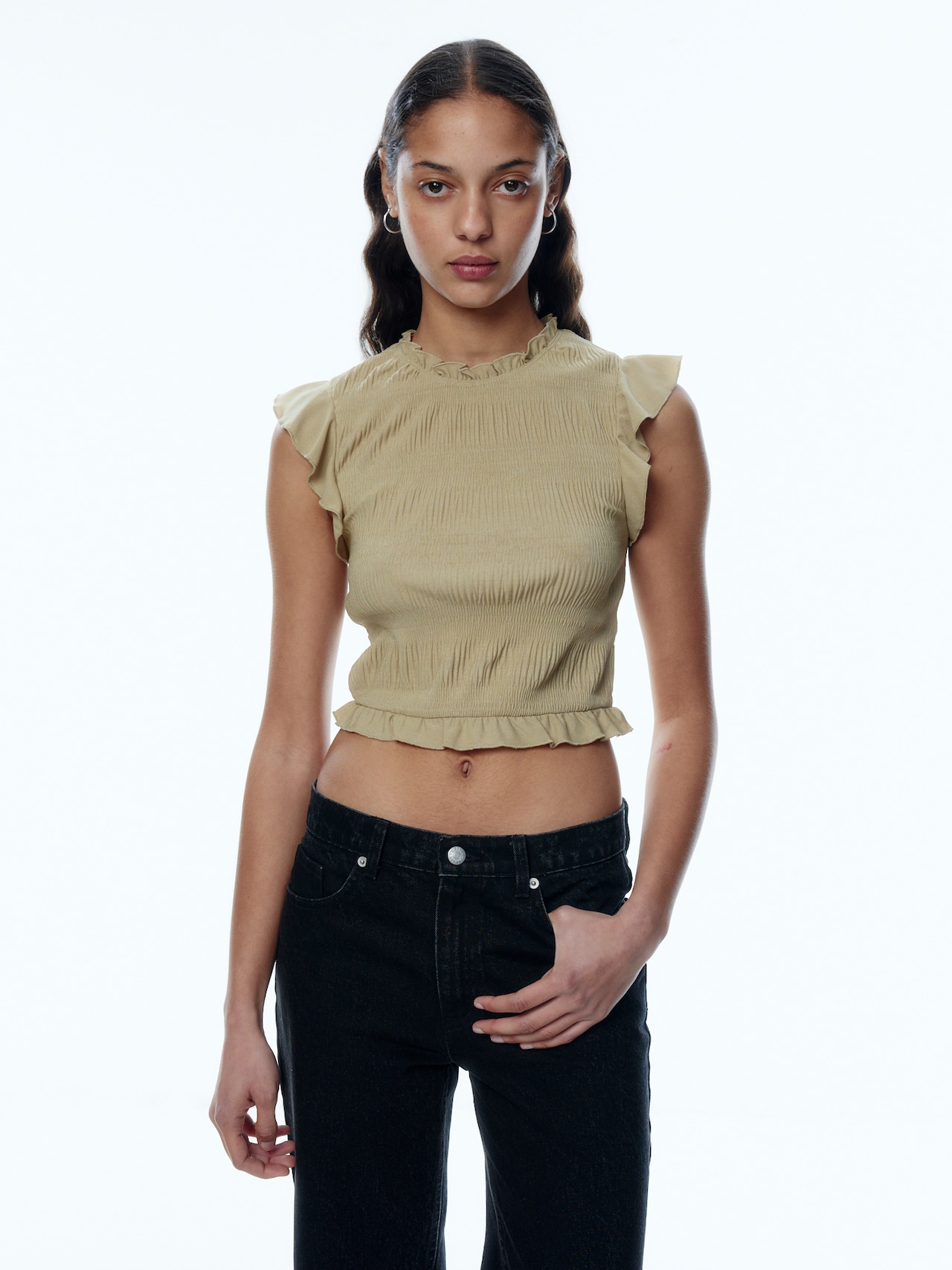 EDITED Produkte Top 'Oline' oliv