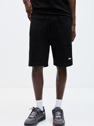 Pull&Bear Loosefit Bukser i sort: forside